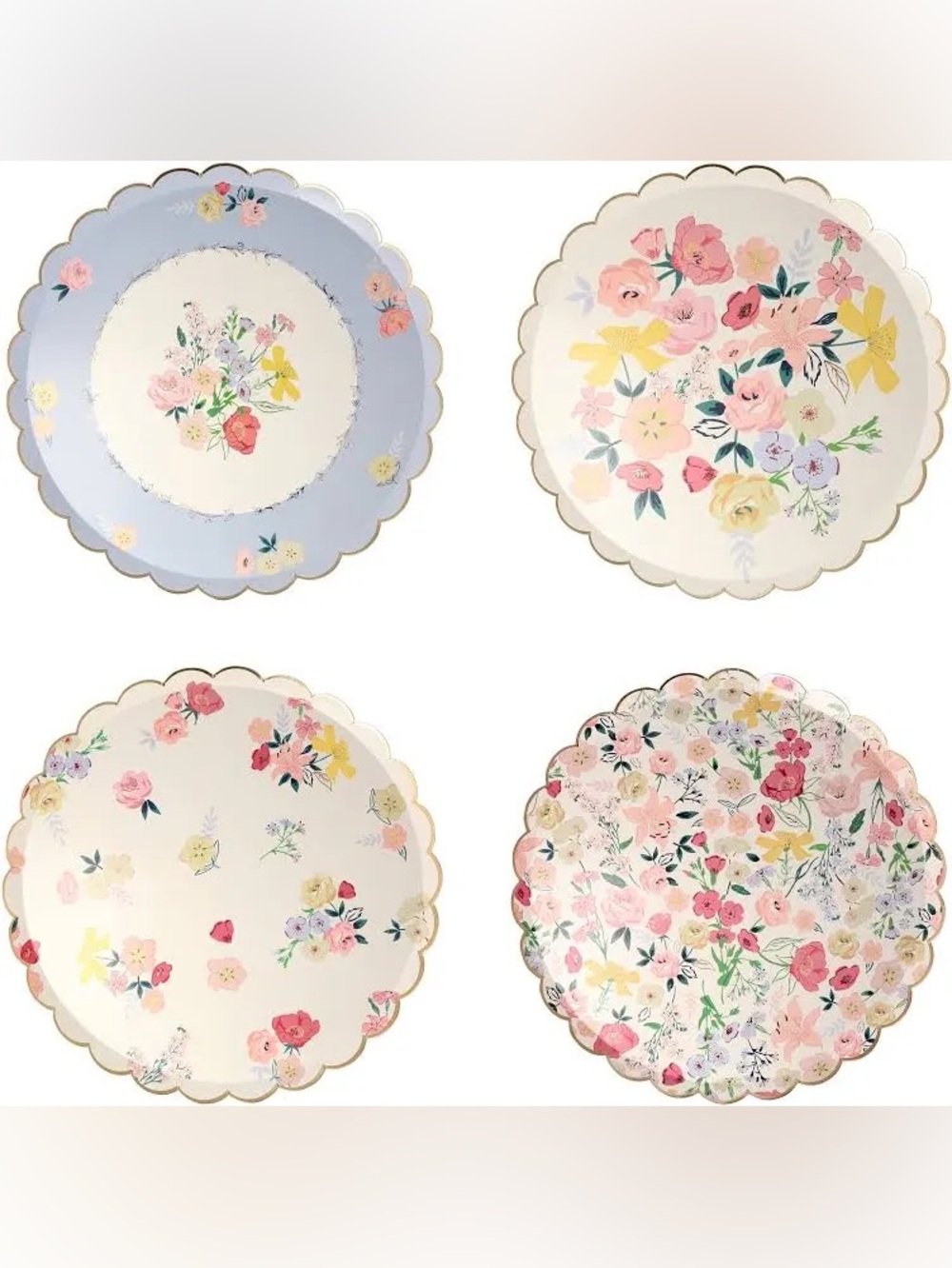 Meri Meri Floral Scallop Party Plates (Brand New in Packaging!!)